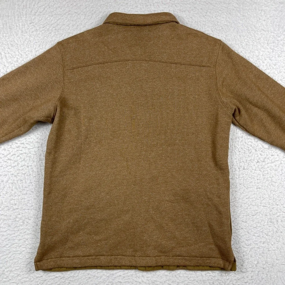 Columbia Shirt Jacket Mens Medium Brown Fleece Lined Rugged‎ Outdoor Shacket